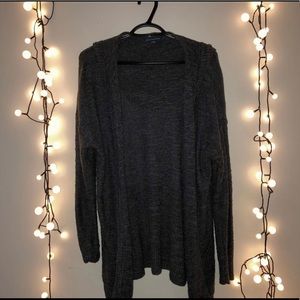 dark grey cardigan